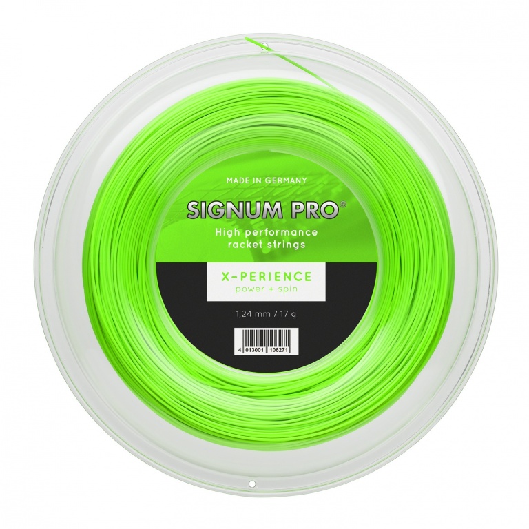 Signum Pro Tennissaite X-perience (Haltbarkeit+Spin) grün 120m Rolle